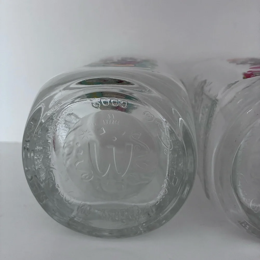 Set of 2 Vintage Disney Millenium 2000 Walt Disney World Commemorative Glasses